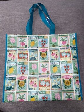 Marshalls Teal and Green Veggie and Flora Reusable Tote— NEW!